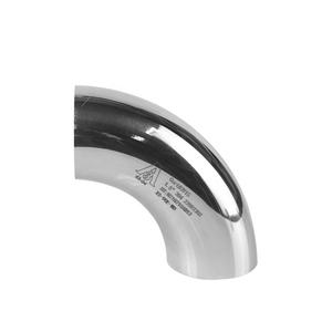 Gomito Saldato a 90 <span class=keywords><strong>Gradi</strong></span> in Acciaio Inox 304 316L di Grado Alimentare, Igienico e Sanitario, Lungo e Corto, 25mm 38mm 50mm 3A - Product Image 1