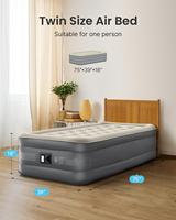 Lit Gonflable Simple de Qualité Supérieure avec Pompe Électrique, Oreiller Intégré et Matelas Étanche pour Camping et Intérieur