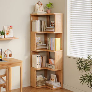 Libreria ad <span class=keywords><strong>Angolo</strong></span> a 5 Ripiani in Legno Massello di Pino Jiuyi, Best Seller, Scaffale Aperto per <span class=keywords><strong>Soggiorno</strong></span> e <span class=keywords><strong>Studio</strong></span>, Libreria Molto Richiesta - Product Image 1