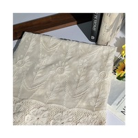 Tissu en maille florale respirant et hydrosoluble, dentelle 100% coton pour robe brodée ou hawaïenne, tissu en coton