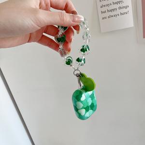 Funda de TPU blanda para auriculares <span class=keywords><strong>Airpods</strong></span> 3, funda con estampado de corazón para auriculares de niña con pulsera para Airpod 2022 - Product Image 4