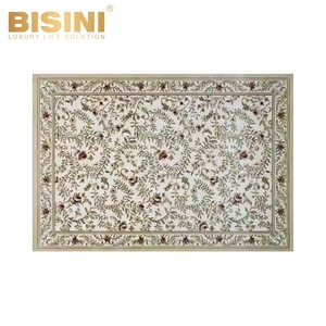 Alfombra de área tejida de estilo europeo, cómoda, de mezcla de lana, de pelo alto, lavable, antideslizante, con diseño <span class=keywords><strong>persa</strong></span>, en rojo y amarillo jengibre - Product Image 3