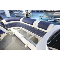 Moteur hors-bord commercial de luxe en aluminium Sport Fishing Yacht Family Pontoon Boat avec moteur et remorque pour fête à vendre