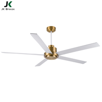 Ventilador de Techo de 60 Pulgadas con 5 Aspas, Luz LED, Control Remoto, 3 Colores Atenuables, Motor Metálico, Ventilador Interior Moderno