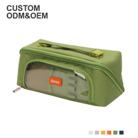 Trousse à crayons en toile grande capacité avec fermeture éclair pour l'école et le bureau, idéale pour les enfants et les étudiants