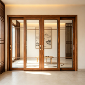 Porte coulissante double couche isolante, bloquant les ondes <span class=keywords><strong>de</strong></span> chaleur et permettant <span class=keywords><strong>de</strong></span> conserver facilement la climatisation. - Product Image 5