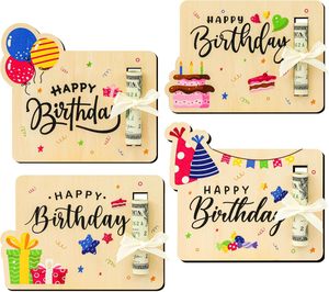 Busta cassa in legno fatta a mano con nastro <span class=keywords><strong>fai</strong></span> <span class=keywords><strong>da</strong></span> <span class=keywords><strong>te</strong></span> stile arte divertente denaro porta contanti per festa di compleanno artigianato in legno - Product Image 2