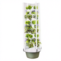 Système hydroponique d'intérieur avec éclairage LED à spectre complet |   Grande tour de 105 cm pour la culture toute l'année de fourrage/légumes (20 douilles)