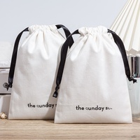 Promotionnel en gros écologique Logo personnalisé imprimé savon cadeau pochette en toile coton lin bougie sac à cordon