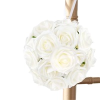 DIY Bouquets de mariage réalistes faits à la main, décoration pour fêtes, maison et jardin, 25 pièces de fleurs artificielles en mousse, roses
