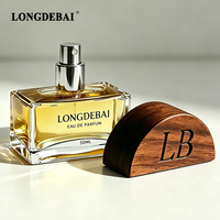 Flacon de parfum vide carré personnalisé certifié CE 2026, 30ml 50ml 100ml, en verre transparent avec bouchon en bois
