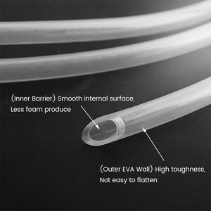 Ligne de <span class=keywords><strong>gaz</strong></span> de bière de tuyau de tube d'EVA de brassage à la maison, ligne de tuyau de liquide de fût de bière d'artisanat de barrière de double paroi de 6.3mm x 9.5mm/ 5mm x 8mm - Product Image 4