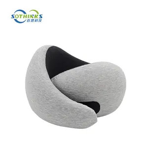 Oreiller de voyage en mousse à mémoire de forme compressible de qualité supérieure Design ergonomique Relax Neck réglable en forme d'escargot