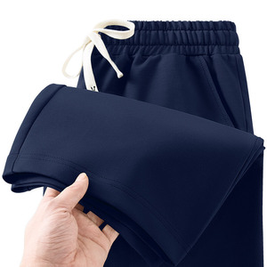 <span class=keywords><strong>Pantaloni</strong></span> in misto cotone pesante da 220g per uomo e <span class=keywords><strong>donna</strong></span>, taglie forti, a gamba dritta, vestibilità ampia, in maglia, lunghi, per l'autunno - Product Image 2