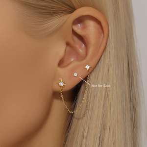 Pendientes Colgantes de Plata de Ley 925 con Circonita en Forma de Cometa, Estrella de Ocho Puntas, Estrella de Cuatro Puntas, Marquesa, Gota de Agua y Borla de Mariposa - Product Image 4