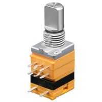 Arbre rond de haute qualité B10K A10K B20K B50K B100K alpes RK097 RV097 9MM potentiomètre rotatif Center Click SOUNDWELL usine