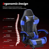 Chaise de jeu ergonomique grande et haute ALINUNU, directement de l'usine, pour la maison et le bureau, en cuir PU