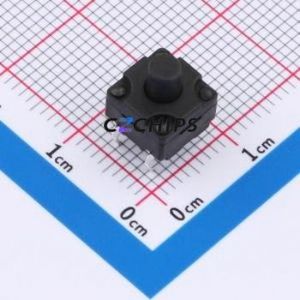 TSW08111-090B331BA Tactile Switch Through hole Component (THT)-4P,8x8mm Switch Single Pole Single Throw Round Button 1.8N 8mm - Product Image 1