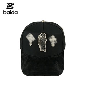 GG <b>HATS</b> Golden Saint Embroidery Letter China Print 5-Panel Baseball <b>Hat</b> Rhinestone Dotted Y2K Streetwear Sporty Adjustable High - Product Image 2