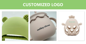 Melikey nhà sản xuất tùy chỉnh bé teethers BPA free OEM mọc răng đồ chơi Silicone teethers - Product Image 3