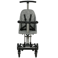 Chariot multifonctionnel 5-en-1 en tissu léger à 4 roues Chariot d'extérieur pliable luxueux pour bébé de 6 à 3 ans