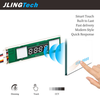 Interrupteur tactile intelligent pour miroir 12V avec variateur d'intensité, horloge et affichage de la température pour l'éclairage de miroir de salle de bain à LED