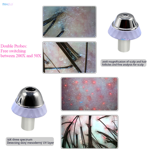 Đôi đầu phát hiện HD mặt máy Quét Da phân tích vẻ đẹp thiết bị mặt tóc phân tích máy tính thử nghiệm - Product Image 4