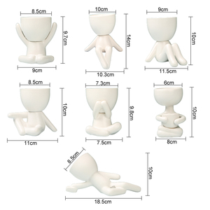 Maceta para plantas suculentas, adornos de cerámica creativos personalizados, macetas simples para oficina, mini maceta de cerámica para flores - Product Image 6