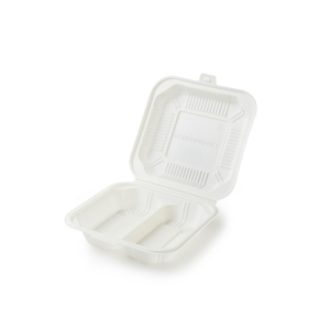 Cornstarch Disposable White Rectangular Divided Custom 2 3 4 <b>Compartment</b> <b>Lunch</b> <b>Box</b> Takeaway Food Containers - Product Image 2