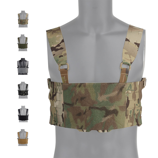 SABADO Outdoor Adjustable Laser Cut Molle Tactical Chest Rig Harness Vest for Men Hunting