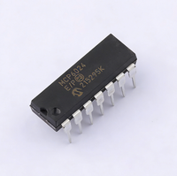 Circuits intégrés MCP6024, amplificateurs linéaires IC OPAMP GP 4 CIRCUITS 14DIP MCP6024-E/P