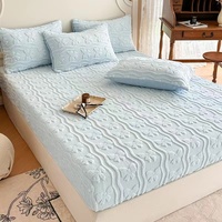 Couvre-lit en molleton de lait épaissi d'automne et d'hiver avec housse de matelas de protection en gros de techniques tissées