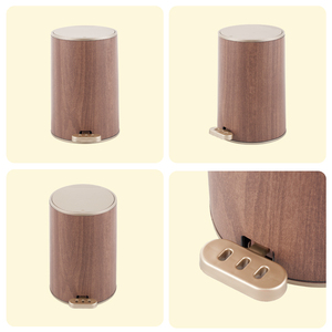 UFORU premio <span class=keywords><strong>per</strong></span> il riciclaggio del pedale Anti-odore ermetico in plastica a pedale rotondo pattumiera con coperchio - Product Image 4