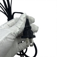 Cordon d'alimentation tressé en tissu noir homologué UL avec variateur de luminosité UL et prise américaine E26, kit de suspension DIY pour l'Amérique du Nord