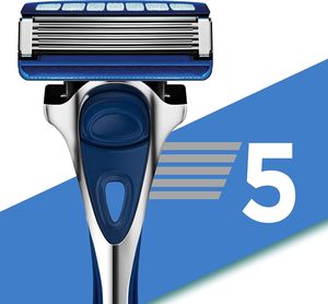 WILKINSON SWORD-Hydro 5 Skin Protection for Men | Hydrating <strong>Gel</strong> &amp; Precision Trimmer | Pack of 12 Shaver Heads - Product Image 1