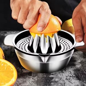 Presse-agrumes manuel en acier inoxydable de qualité supérieure avec passoire pour jus de citron et d'orange - Product Image 1
