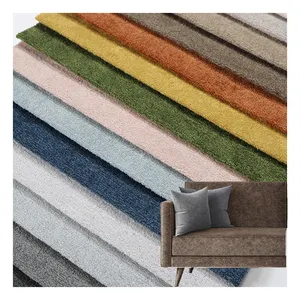 GRS Certification High Quality New Design Solid Boucle Teddy Fabric Upholstery Warp Knitted 100% Polyester Home Deco Fabric