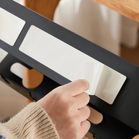 Rangée d'insertion de bureau d'ordinateur fente de stockage fixe sans perforation carte d'alimentation support de stockage en plastique organisateur de câble sous le bureau