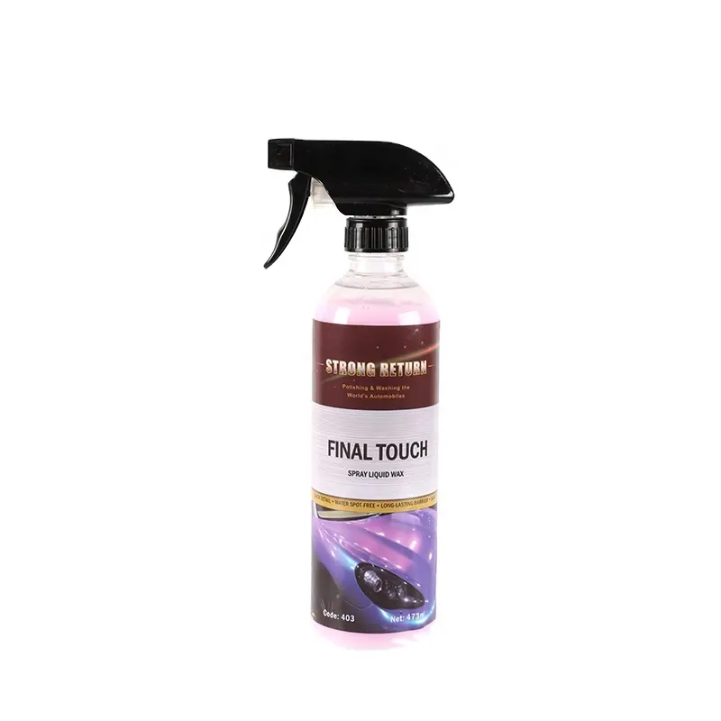 Spray líquido #403, cera detalhamento rápido, pulverizador de toque final para pintura de carro