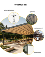 Auvent pliable en alliage d'aluminium recouvert de PVC, télécommande, imperméable, coupe-vent, pare-soleil pour jardin, balcon, terrasse
