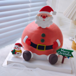 Décoration de gâteau de Noël en acrylique Père Noël, thème miel et douceur, pour fêtes et décorations de fin d'année - Product Image 3