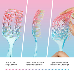 Cepillo de pelo húmedo desenredante CANDYBRUSH para secado por soplado para mujeres cerdas suaves antiestático viaje duradero salón embalaje de lujo - Product Image 4