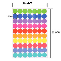 Lot de 10 feuilles d'autocollants colorés à pois pour couverture de livre, décorations murales DIY, autocollants adhésifs