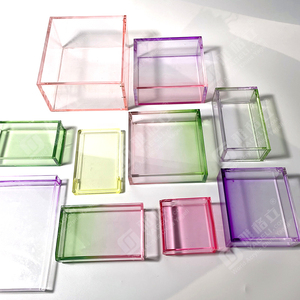 Custodia personalizzata in acrilico ad alta trasparenza gradiente ETB con coperchio magnetico - Product Image 3