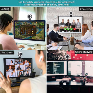 Anillo de luz LED con micrófono, Webcam con Control táctil de 1080p, Chat en vivo, luz de belleza para PC - Product Image 5