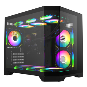Bán buôn thiết kế mới 3 bên Tempered Glass <span class=keywords><strong>PC</strong></span> trường hợp RGB Fan Gamer trường hợp máy tính tháp 360 mét CPU chất lỏng Cooler Micro ATX <span class=keywords><strong>PC</strong></span> trường hợp - Product Image 1