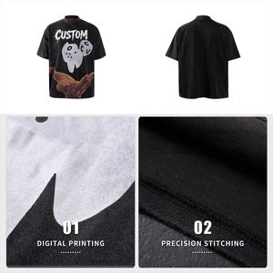 पुरुषों के कपास ग्राफिक स्ट्रीटवियर पुरुषों के लिए उच्च गुणवत्ता वाले थोक कस्टम वॉश टी-शर्ट थोक आपूर्तिकर्ता - Product Image 6