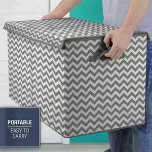 Toy Chest with Flip-Top Lid, Kids Collapsible Storage for Nursery, Playroom, Closet, Home Organization, <b>Large</b> - Product Image 5