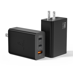 Cargador rápido multipuerto GaN de alta potencia de 100W, estándar estadounidense, compatible con Apple iPhone 16, teléfonos Samsung y portátiles Samsung. - Product Image 1