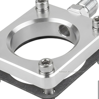 Fabricant de Pièces Usinées CNC de Haute Précision sur Demande, Plaque Adaptatrice BOV Automobile en Aluminium Anodisé Gravée au Laser